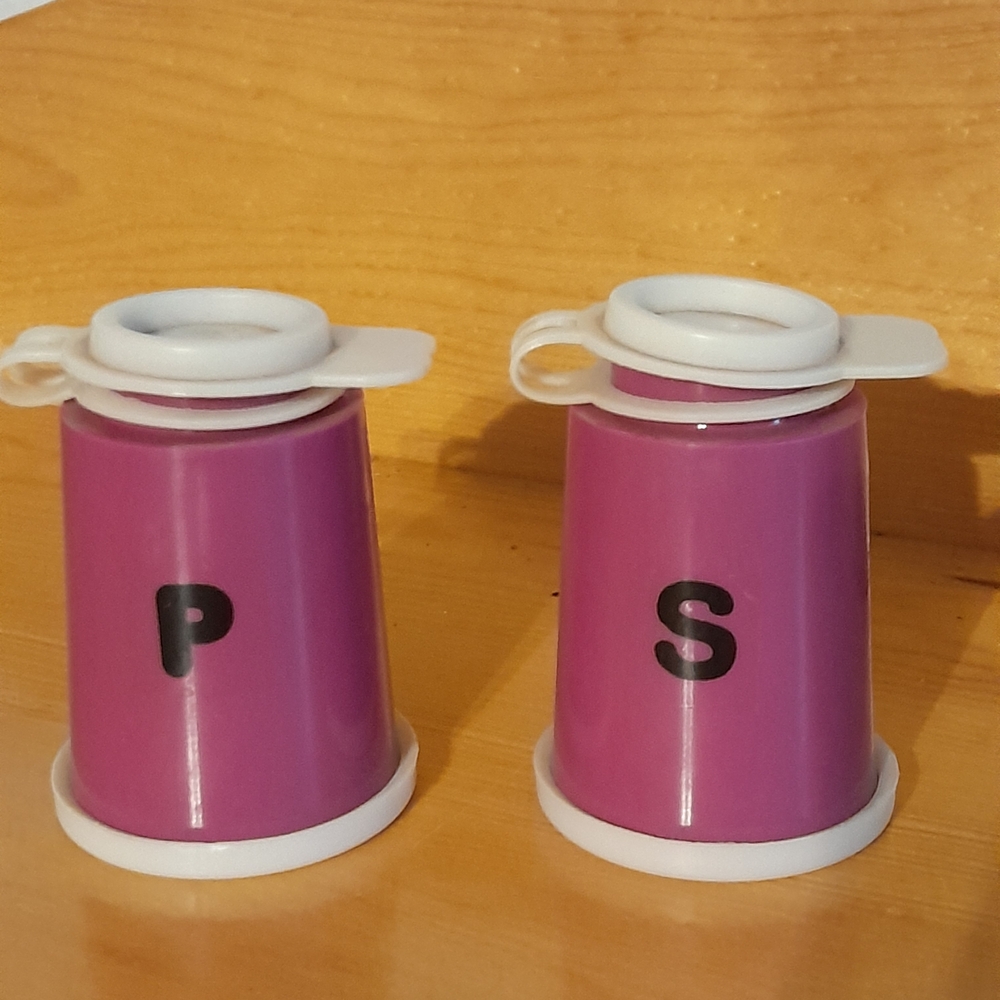 Vintage Purple Salt and Pepper Shakers